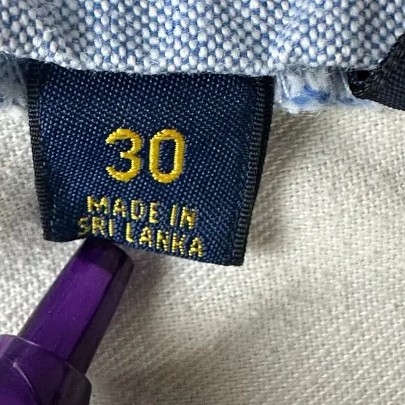 Polo Ralph Lauren Light Blue Classic Fit Chino Shorts Size 30 Golf Summer - Picture 7 of 10